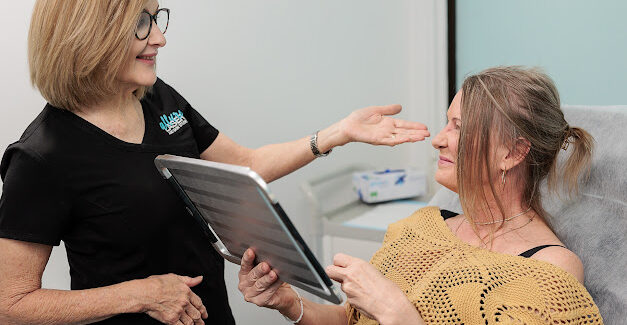 Nurse talking to a patient