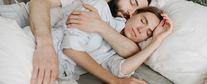 couple sleeping comfortably