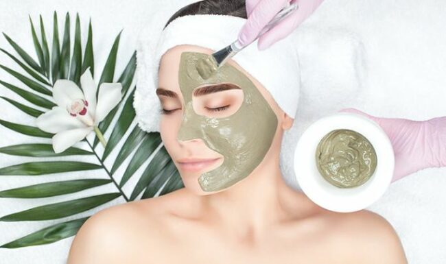 woman undergoing skincare treatment